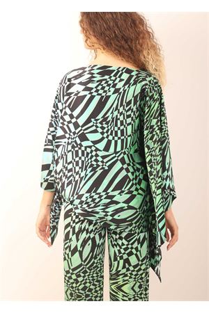 Green pure silk tailored tunic Capri Chic | TUNICASETABICOLOR
